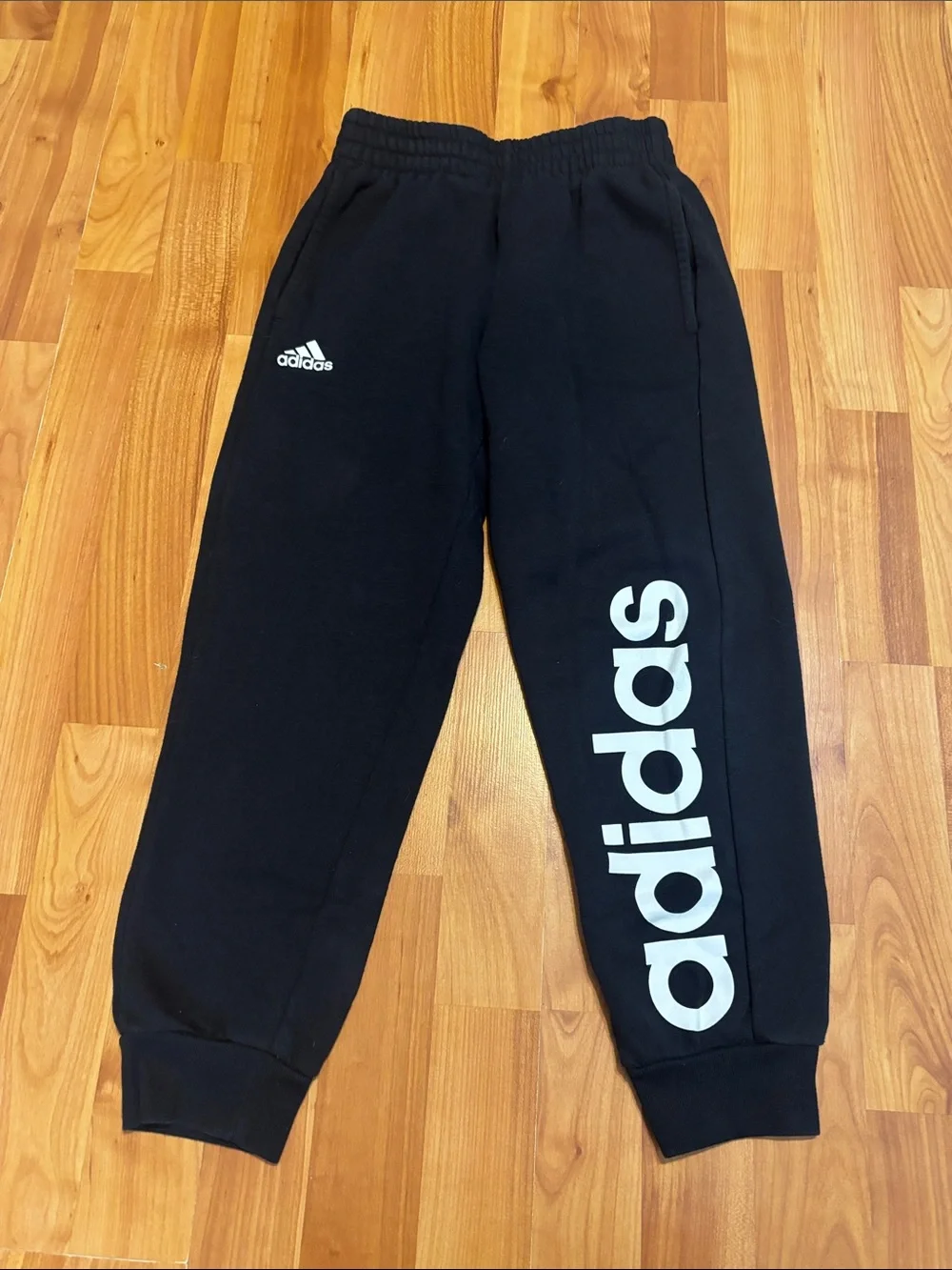 adidas black joggers